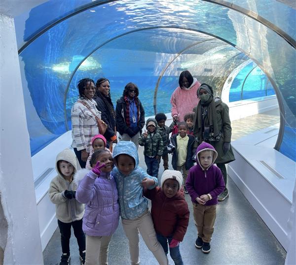 children at zoo